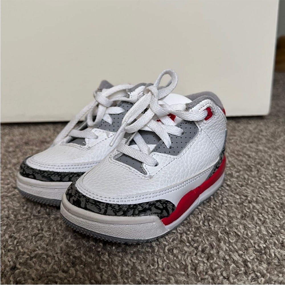 Jordan Kids Sneakers White Red Black